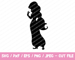 Disney Princess SVG, Jasmine Cut File, Instant Download, Cricut Silhouette, Vinyl Cut File, Aladdin Jasmine SVG, Jasmine Princess SVG
