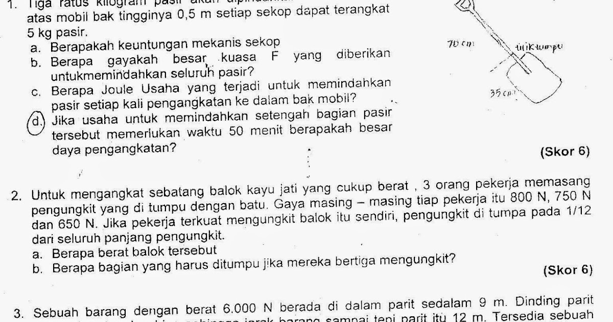 RUMAHBELAJARSPS: FISIKA PESAWAT sederhana kelas 8