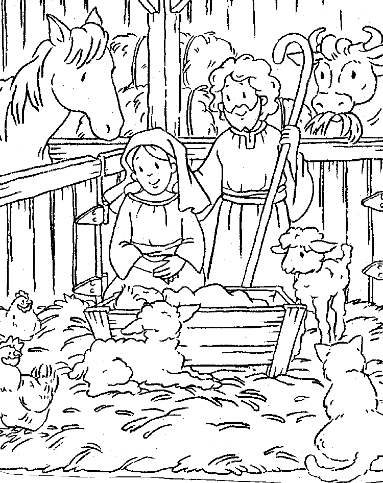 Christian Christmas Coloring Pages