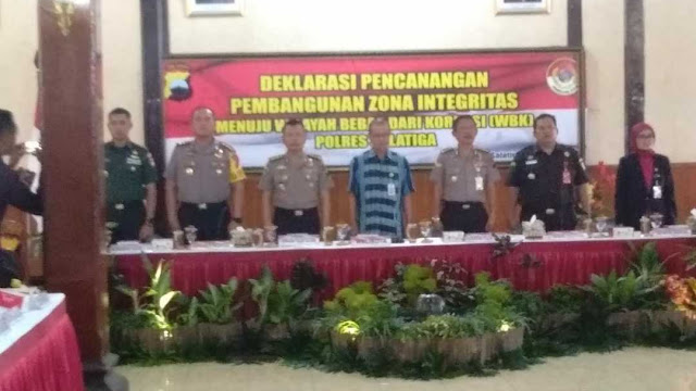 Polres Salatiga Deklarasikan Pembangunan Zona Integritas Menuju Wilayah Bebas Korupsi