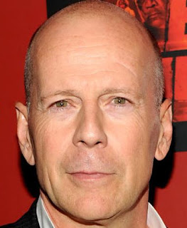 Man with Oblong face shape. Bruce Willis, American actor.