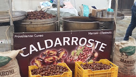 Chestnuts roasting at La Salute festival