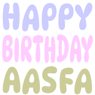 Happy Birthday Aasfa (Sticker)