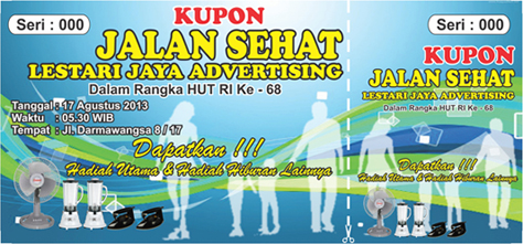 Lestari Jaya Advertising: Kupon Jalan Sehat