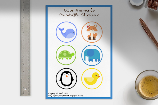 Cute animal stickers - free printable