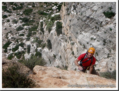 Via Costa Blanca 250m 6c  (6b A0 Oblig) (Peon de Ifach, Alicante) (Isra) 2457