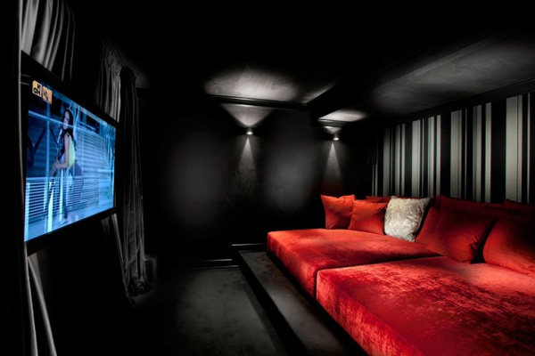  home theater performances - black and red color combination 