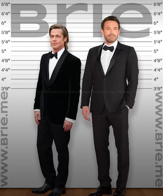 Brad Pitt height comparison with Ben Affleck