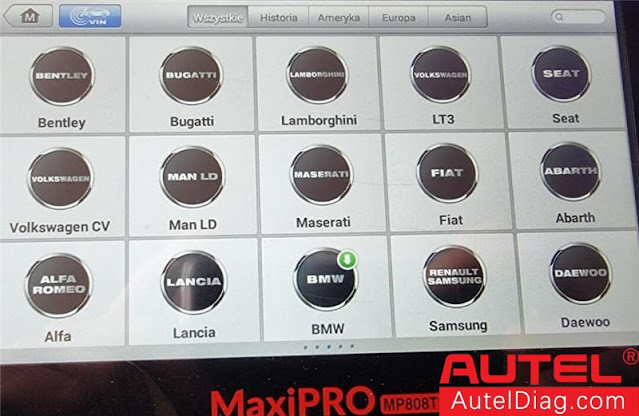 Autel MP808TS BMW  Software Download Failed Error  01