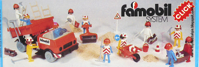 Famobil  - Folleto Cubierta - 1974 Albañiles y obreros de la construcción (Playmobil construcción - Bau set)