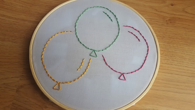 Balloons - free embroidery pattern