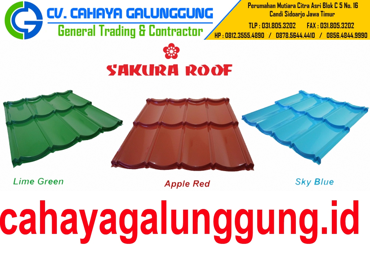 Genteng Metal Sakuraroof Merpati - Harga Genteng Zincalume 