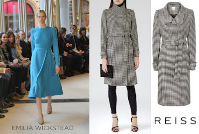 Catherine, Duchess Of Cambridge's EMILIA WICKSTEAD Dress and REISS Rubik Wrap Coat