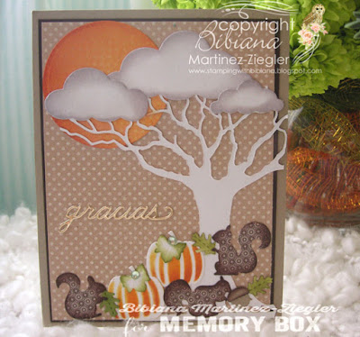 fall squirrel scene card front