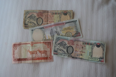 Nepali Money on white background