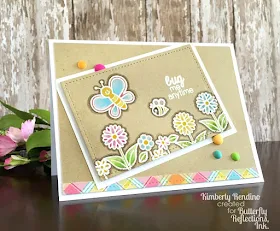 Sunny Studio Stamps: Backyard Bugs butterfly and flowers card by Kimberly Rendino for Butterfly Reflections Inc.