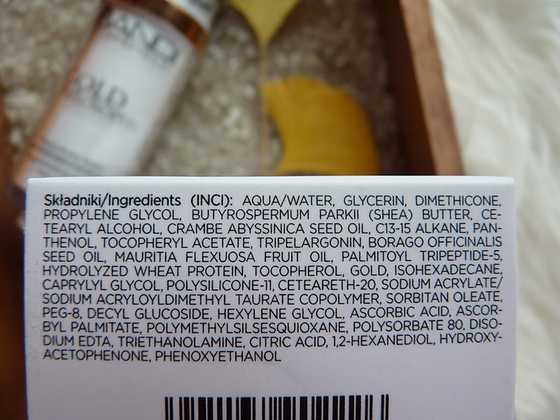 Bandi  Gold Philosophy Peptydowy krem odmładzający pod oczy inci ingredients