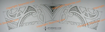 maori samoan kneeband tattoo sketches design