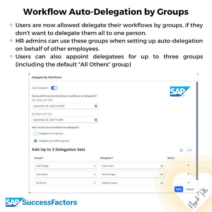 Workflow Auto Delegation by Groups