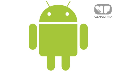 Android robot en vector