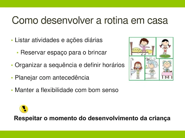 Importancia da rotina para o desenvolvimento infantil