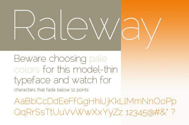 Download Raleway Font untuk Flat Design