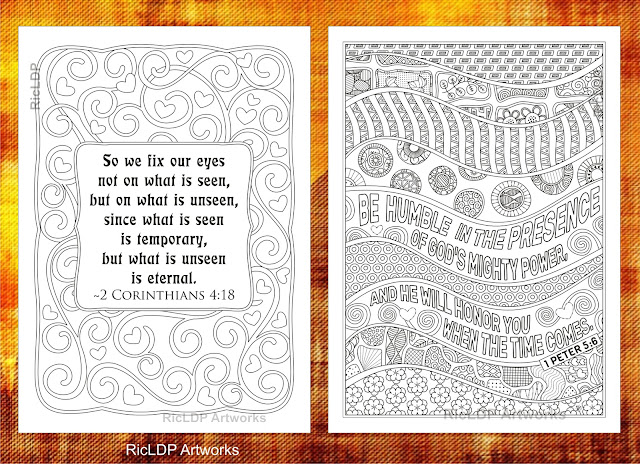 2 corinthians 4:18 and 1 peter 5:6 coloring pages