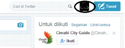 Gambar letak foto profil pada akun Twitter