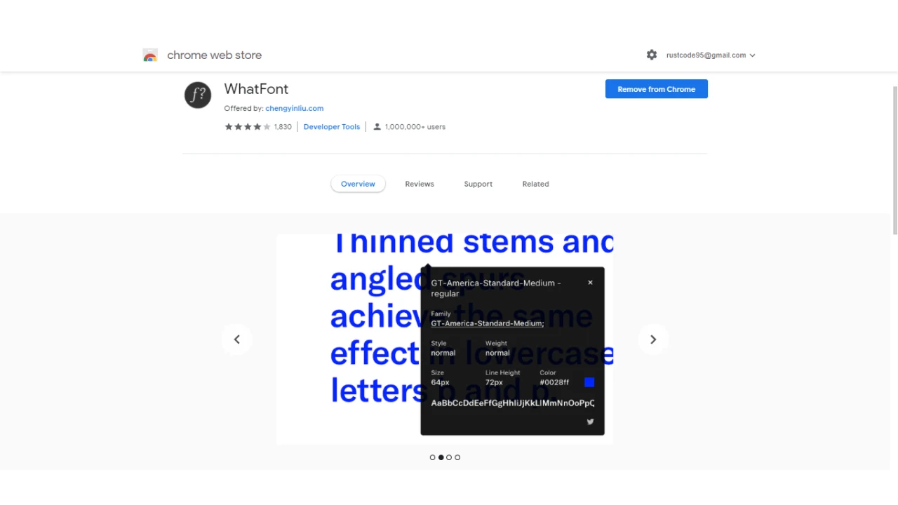 WhatFont-Chrome-Extension-Rustcode