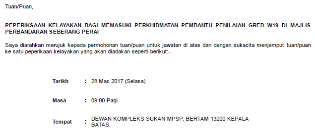 Exam Kelayakan Pembantu Penilaian MPSP 2017