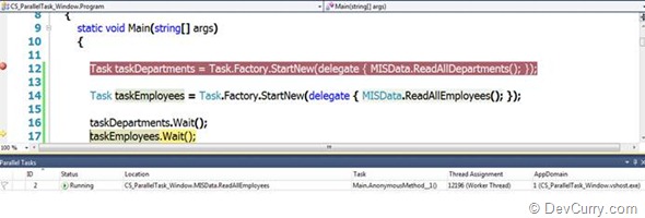 parallel task window