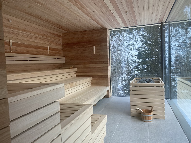sauna panoramica hotel bella vista a Trafoi