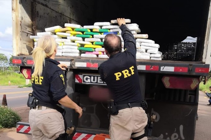 PRF apreende 71 quilos de cocaína de carreta na BR-364