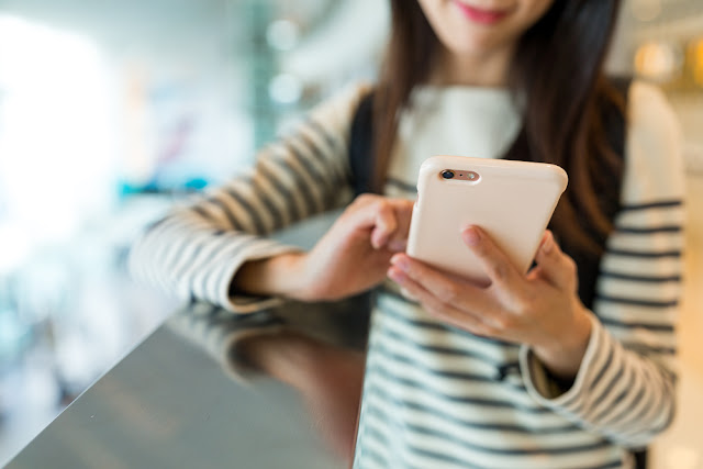 woman on a mobile phone