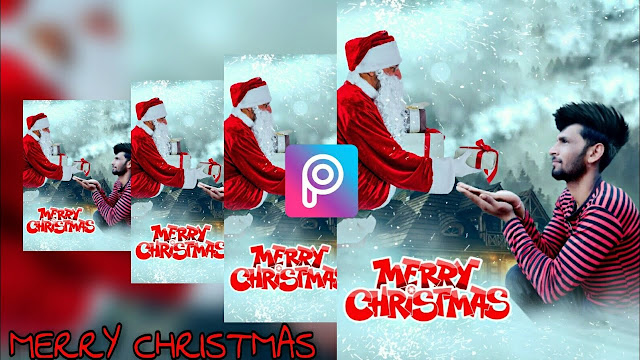 Merry Christmas editing in picsart 