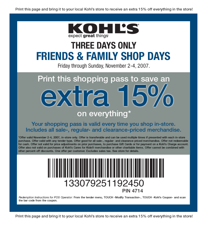 Kohl's Coupons