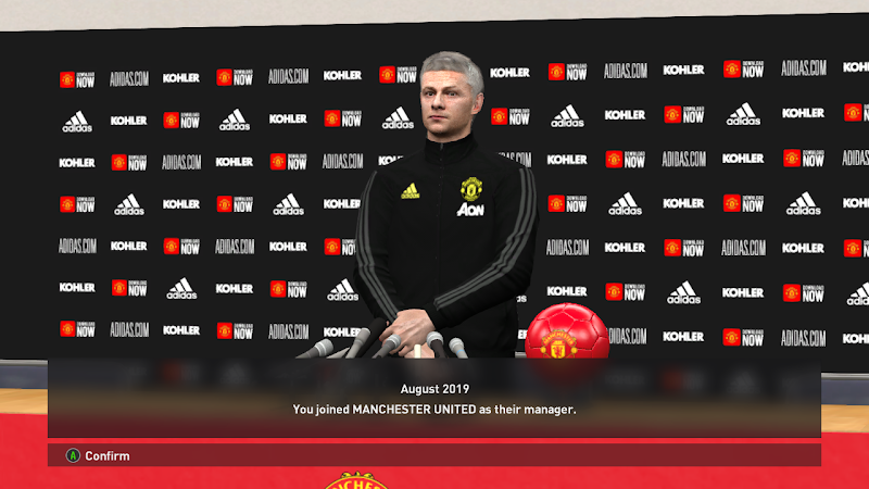 Manchester United Press Room & Manager Suit 2020 -- PES 2017