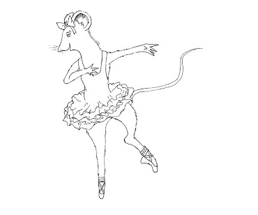 #8 Angelina Ballerina Coloring Page