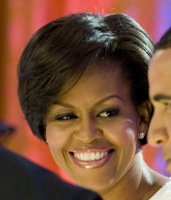 Michelle Obama short black hairstyles 2010