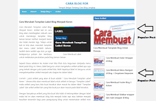 Cara Merubah Tampilan Populer Blog Terlihat Keren