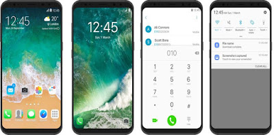 Free Download Tema iPhone ( iOS 11 ) untuk Semua Type Samsung