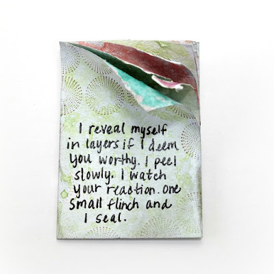 Peeled Layers Artist Trading Card by Dana Tatar for Tando Creative