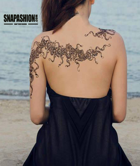 Sexy Mehndi Designs in 2015 for Hands and Back Side