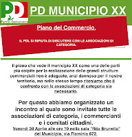 Roma XX, Volantino PD - Piano del Commercio