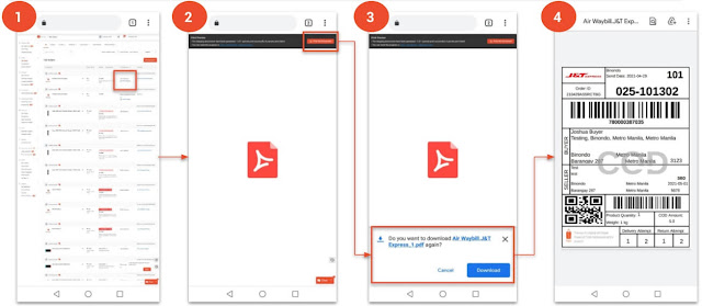 Print Shopee Air Waybill via Mobile Web Browser (Chrome)