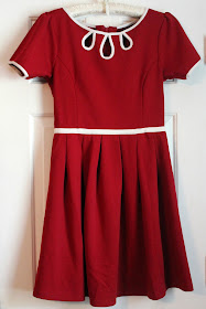 Red Dress with White Trim