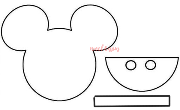 Llaveros de Mickey Mouse y Minnie Mouse en Goma eva | Llavero de Mickey con Foami