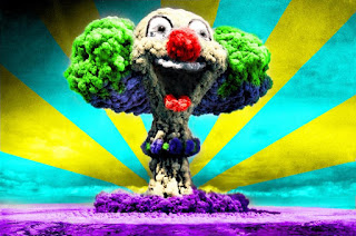 Atomic Bomb Mushroom Clown HD Wallpaper