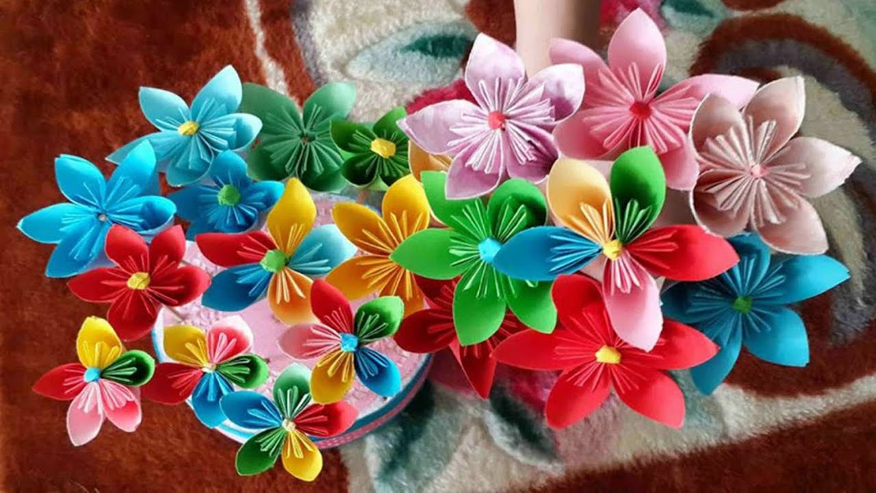 Cara Membuat Bunga  Pake Kertas  Origami  Tutorial Origami  