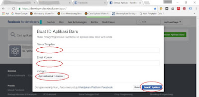 Membuat ID Aplikasi Facebook